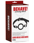 Behave! Silicone O-Ring Gag 2-Inches Diameter - Black