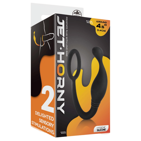 Jet Horny - Prostate Plug with Love Ring - 4.5" - Kinky Playhouse