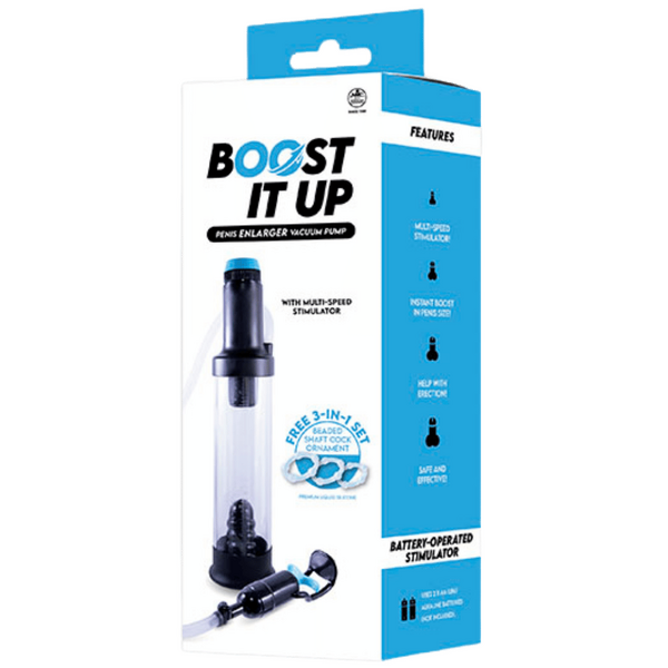 Boost It Up - Penis Enlarger Vacuum Pump - Multi Speed - Clear - K. P.