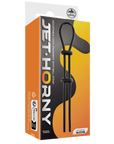 Jet Horny - Adjustable Cock Ornament with Ball Strap - Black - K. P.