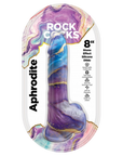Rock Cocks - Aphrodite 8" Stone Effect Dildo - Purple Effect - K. P.