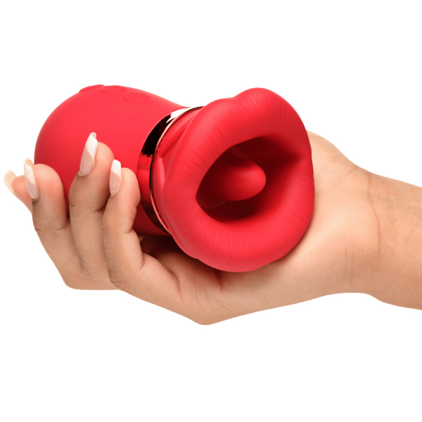 Lickgasm - Kiss Me More Kissing, Sucking, & Vibrating Clitoral Stimulator - Red - K. P.