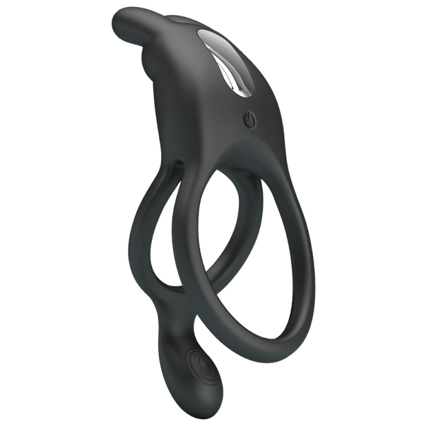 Rechargeable Cock Ring - Dwayne - Black - Kinky Playhouse
