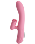 Rechargeable Chris Rotating Tongue Rabbit Vibrator - Pink