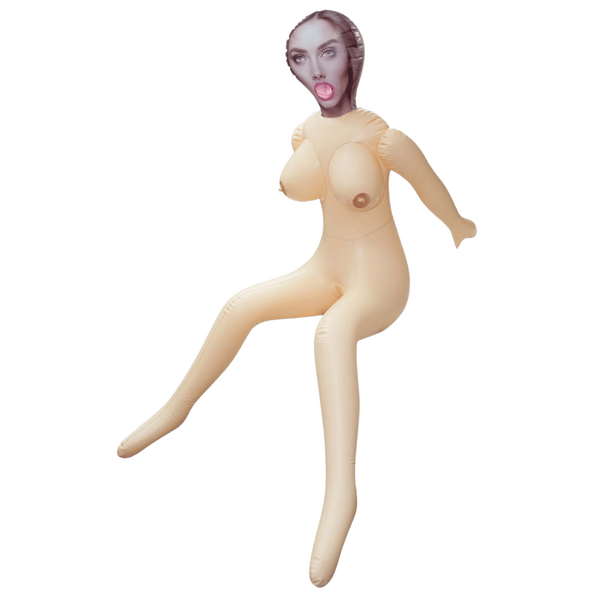 Hussy Inflatable Love Doll - Gwen Kneeling Position - Flesh - K. P.
