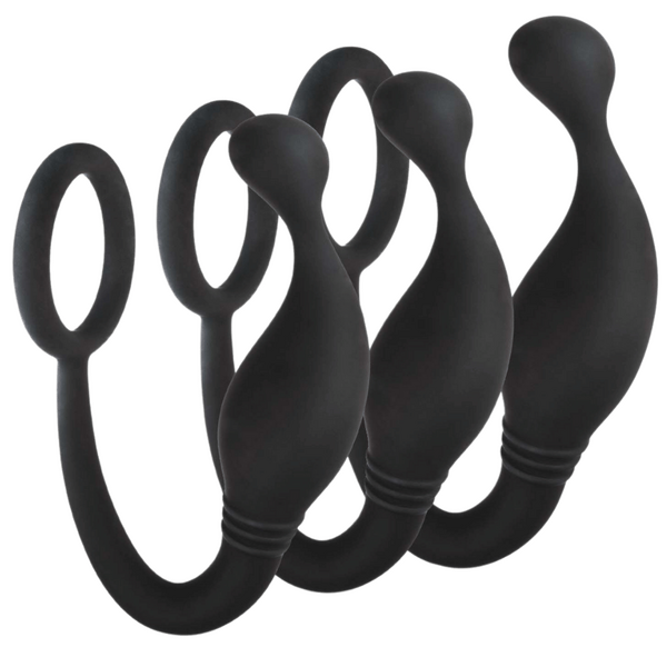 Jet Horny - Prostate Plug with Love Ring - Black - Kinky Playhouse