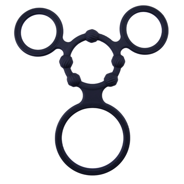 Triple Ring With Ball Stretcher - K. P.