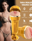 Tara Realistic Vagina Vibrating Cup - Flesh