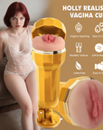 Holly Realistic Vagina Vibrating Cup - Flesh