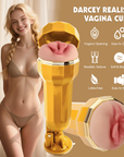 Darcey Realistic Vagina Vibrating Cup - Flesh