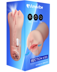Suction Kiss - Sucking & Vibrating Mouth Masturbator - Flesh