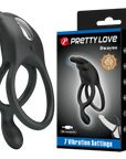 Rechargeable Cock Ring - Dwayne - Black