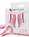 Vibrating Nipple Clamps - Leaf - Pink - K. P.