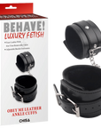 Obey Me Leather Ankle Cuffs