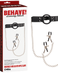 Breathable O-ring Gag with Nipple Clamps