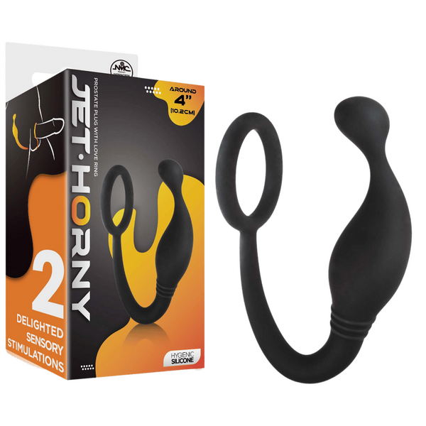 Prostate Plug with Love Ring - 4" - Kinky Playhouse