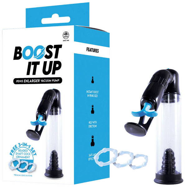 Boost It Up - Penis Enlarger Vacuum Pump - Clear - K. P.