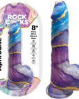 Rock Cocks - Aphrodite 8" Stone Effect Dildo - Purple Effect - K. P.