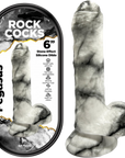 Rock Cocks - Pegasus 6" Stone Effect Dildo - White Effect - K. P.