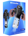 Thrusting & Rotating Male Masturbator - Turbo - Black/Clear - K. P.
