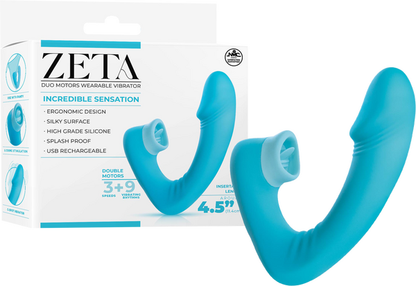 Dual Motor Wearable Vibrator - Zeta - Purple - K. P.