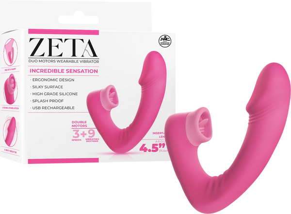 Dual Motor Wearable Vibrator - Zeta - Purple - K. P.