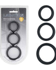 LEVELZ Wide O Silicone Cock Ring Set of 3 - S/M/L