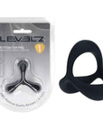 LEVELZ Tri O Ergo Silicone Cock Ring - Black