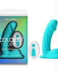 Colours Curve - Vibrating 5'' Dildo - Teal