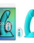 Colours Curve - Vibrating 6'' Dildo - Teal