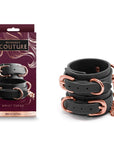 Bondage Couture Wrist Cuffs - Black