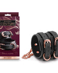Bondage Couture Ankle Cuffs - Black