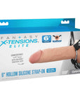FX Elite 6'' Silicone Hollow Strap-On - Flesh