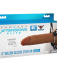 FX Elite 6'' Silicone Hollow Strap-On - Tan
