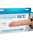 FX Elite 7'' Silicone Hollow Strap-On - Flesh