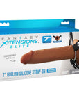 FX Elite 7'' Silicone Hollow Strap-On - Tan