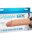 FX Elite 8'' Silicone Hollow Strap-On - Flesh