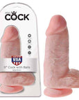 King Cock Chubby 9" Dildo with Balls - Flesh