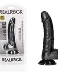 REALROCK Realistic Regular Curved Dong with Balls - 15.5 cm