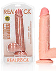 REALROCK Straight Realistic Dildo with Balls - 23 cm
