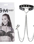 Sex & Mischief Amor Collar with Nipple Clamps