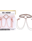 Sex & Mischief Peaches n CreaMe Collar with Nipple Clamps