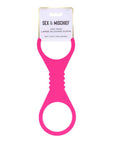 Sex & Mischief Large Hot Pink Silicone Cuffs