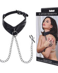 SPORTSHEETS Velvet Noir Collar & Removable Clamps