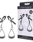 SPORTSHEETS Velvet Noir Tuggable Nipple Clamps
