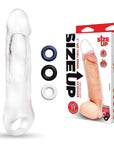 Size Up 1 Inch See-Thru Penis Extender with Ball Loop