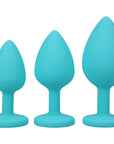 A-Play - Silicone Anal Trainer Set 3 Pieces - Teal - K. P.