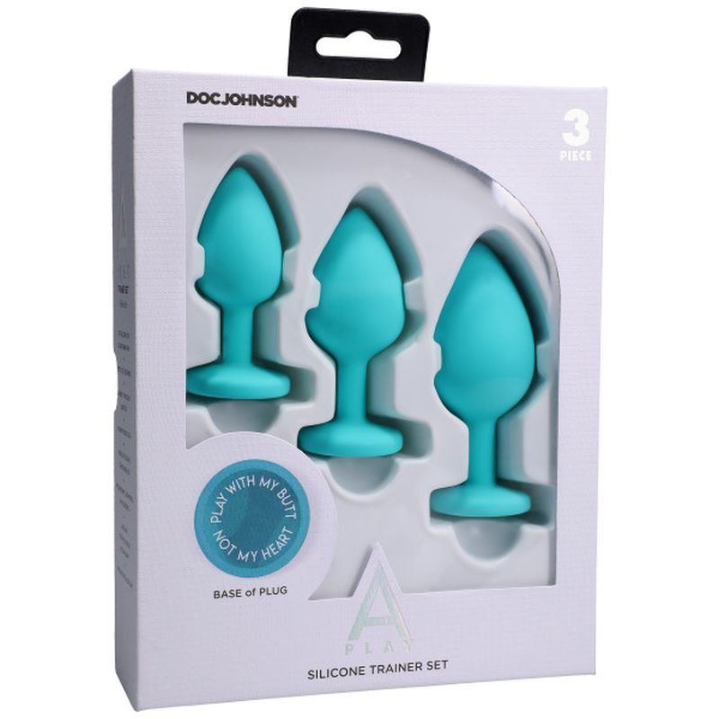 A-Play - Silicone Anal Trainer Set 3 Pieces - Teal - K. P.