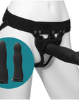 Body Extensions - Be Ready 4 Piece Hollow Silicone Strap-On Set - Black - K. P.