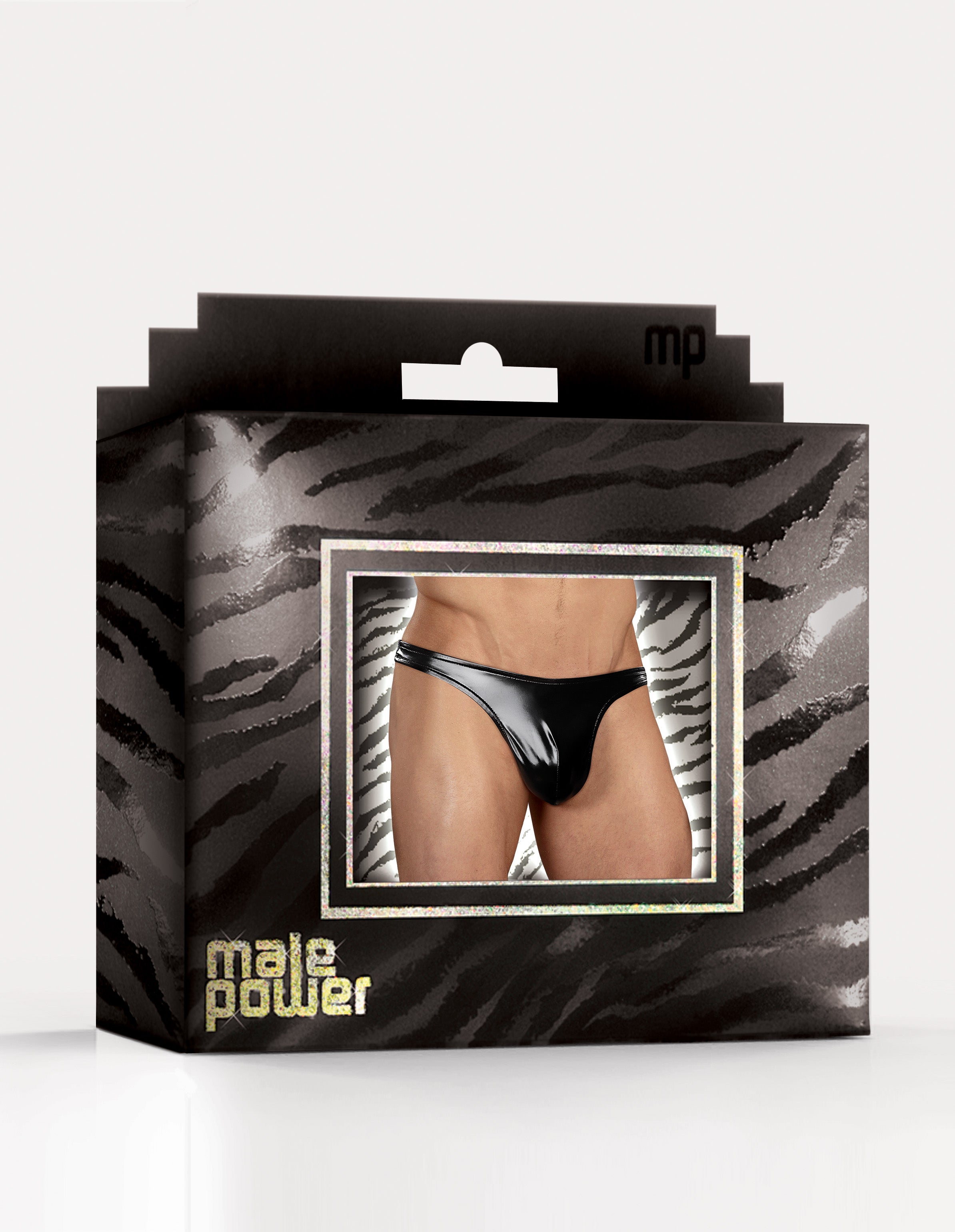 Crotchless Lace & Mesh Thong w/ Bows - Black - K. P.